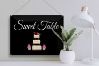 Blechschild Hinweis 30x40 cm Sweet Table Hochzeitstorte Deko Schild