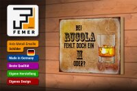 Holzschild Alkohol 18x12cm bei Rucola fehlt doch ein M