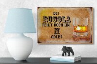 Holzschild Alkohol 18x12cm bei Rucola fehlt doch ein M