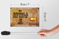 Holzschild Alkohol 18x12cm bei Rucola fehlt doch ein M