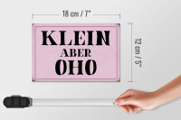 Holzschild Spruch 18x12cm klein aber Oho Schild