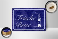 Holzschild Spruch 18x12cm Frische Brise Meer Leuchtturm