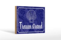 Holzschild Spruch 18x12cm Traumstrand Meer Urlaub