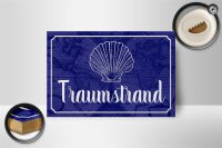 Holzschild Spruch 18x12cm Traumstrand Meer Urlaub