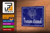 Holzschild Spruch 18x12cm Traumstrand Meer Urlaub