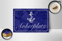Holzschild Spruch 18x12cm Ankerplatz Anker Segel Boot
