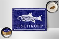Holzschild Spruch 18x12cm Fischkopp Fisch Schild
