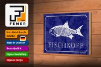Holzschild Spruch 18x12cm Fischkopp Fisch Schild