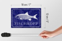 Holzschild Spruch 18x12cm Fischkopp Fisch Schild