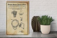 Holzschild Patent 30x40 cm Entwurf für einen Basketball-Korb Deko Schild