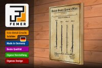 Holzschild Patent 30x40 cm Entwurf für einen Billard-Kö Deko Schild