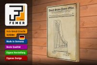 Holzschild Patent 30x40 cm Entwurf für eine Agraffe für Klaviere Deko Schild