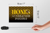 Holzschild Spruch 18x12cm Honig aus eigener Imkerei Biene