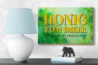 Holzschild Spruch 18x12cm Honig Imker Produkt der Natur