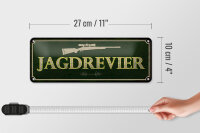 Blechschild Hinweis 27x10 cm Jagdrevier Jagdgewehr Deko Schild