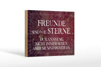 Holzschild Spruch 18x12cm Freunde sind wie Sterne Schild