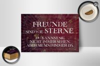 Holzschild Spruch 18x12cm Freunde sind wie Sterne Schild