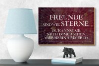 Holzschild Spruch 18x12cm Freunde sind wie Sterne Schild