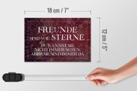 Holzschild Spruch 18x12cm Freunde sind wie Sterne Schild