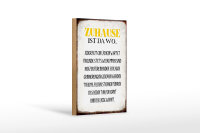 Holzschild Spruch 12x18cm Zuhause ist da wo Liebe Herzen