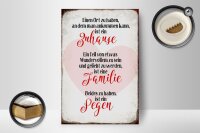 Holzschild Spruch 12x18cm Zuhause Familie Segen Herz