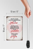 Holzschild Spruch 12x18cm Zuhause Familie Segen Herz