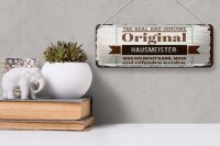 Blechschild Hinweis 27x10 cm Original Hausmeister Deko Schild
