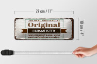 Blechschild Hinweis 27x10 cm Original Hausmeister Deko Schild