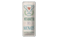 Blechschild Hinweis 27x10 cm Mitarbeiter des Monats Pokal...