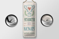 Blechschild Hinweis 27x10 cm Mitarbeiter des Monats Pokal...
