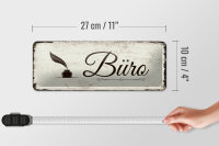 Blechschild Hinweis 27x10 cm Büro Tintenfässchen Deko Schild