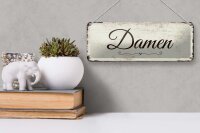 Blechschild Hinweis 27x10 cm Damen nostalgisches Toiletten Deko Schild
