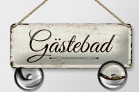 Blechschild Hinweis 27x10 cm Gästebad nostalgisches Deko Schild