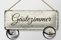 Blechschild Hinweis 27x10 cm Gästezimmer nostalgisches Deko Schild
