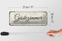 Blechschild Hinweis 27x10 cm Gästezimmer nostalgisches Deko Schild