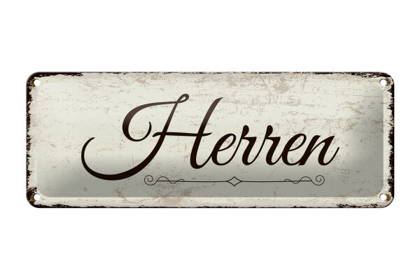 Blechschild Hinweis 27x10 cm Herren nostalgisches Toiletten Deko Schild