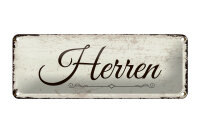 Blechschild Hinweis 27x10 cm Herren nostalgisches Toiletten Deko Schild