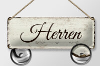 Blechschild Hinweis 27x10 cm Herren nostalgisches Toiletten Deko Schild