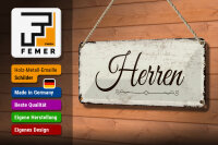 Blechschild Hinweis 27x10 cm Herren nostalgisches Toiletten Deko Schild
