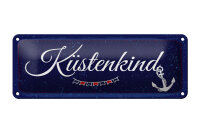 Blechschild Hinweis 27x10 cm Küstenkind Anker Deko...