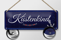 Blechschild Hinweis 27x10 cm Küstenkind Anker Deko...
