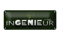 Blechschild Beruf 27x10 cm InGENIEur Glühbirne...