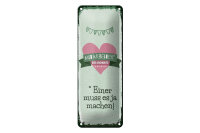 Blechschild Hinweis 27x10 cm Mitarbeiter des Monats Einer...