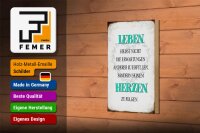 Holzschild Spruch 12x18cm Leben seinem Herzen zu folgen