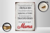 Holzschild Spruch 12x18cm bei uns sagen wir einfach Mama