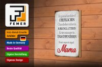 Holzschild Spruch 12x18cm bei uns sagen wir einfach Mama