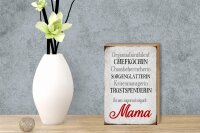 Holzschild Spruch 12x18cm bei uns sagen wir einfach Mama