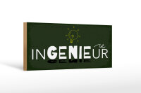 Holzschild Beruf 27x10 cm InGENIEur Glühbirne...