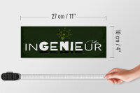 Holzschild Beruf 27x10 cm InGENIEur Glühbirne Hinweis Deko Schild