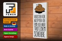 Holzschild Spruch 27x10 cm Akzeptiere ich finde ich aber trotzdem Deko Schild